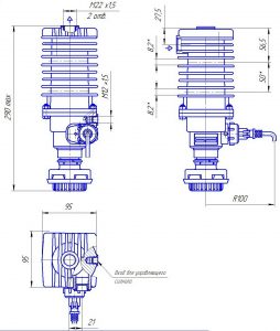 Схема габаритных размеров клапана А01.04.000-02